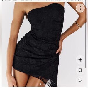 Princess Polly Black Lace donelli mini Dress